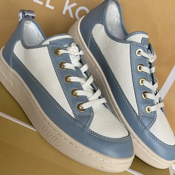 MICHAEL KORS SHEA LACE UP
FAUX LEATHER
49F3SHFS1L
PALE BLUE 
NEW - Picture 5 of 16